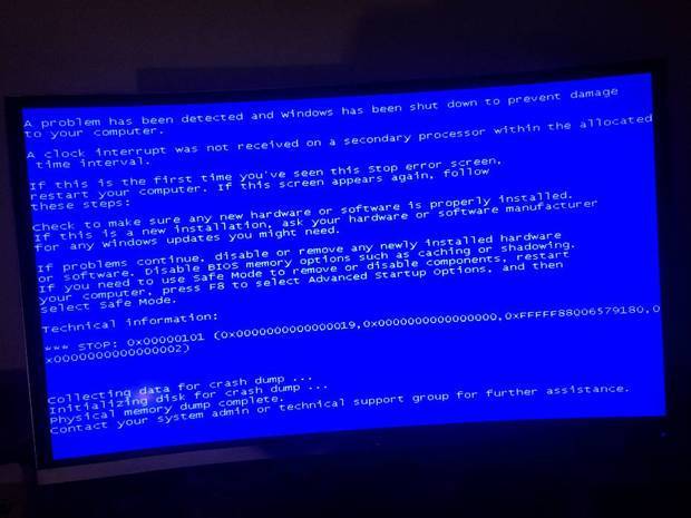 电脑蓝屏错误代码101