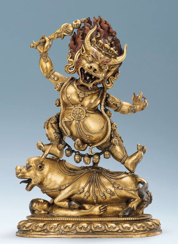 藏传佛教里有骑牛的佛像吗?