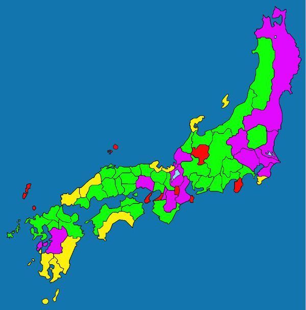 想知道哪個國的勢力比較牛的可以看這裡:【地圖】日本戰國時代勢力