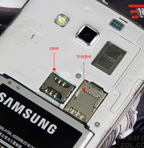 三星g7108的sim卡和内存卡怎么装的?