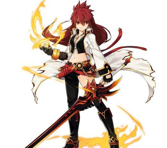 求一张手机壁纸要求卡通动漫女角色长发飘飘拿着武器看起来很霸气的