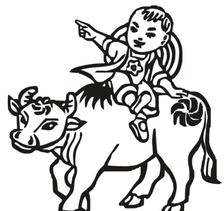 清明里的牧童怎么简笔画