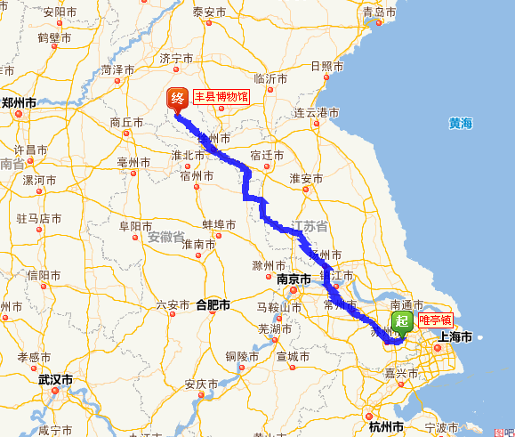 骑自行车走苏州唯亭镇回徐州丰县的详细路线知道的大哥大姐请帮帮忙