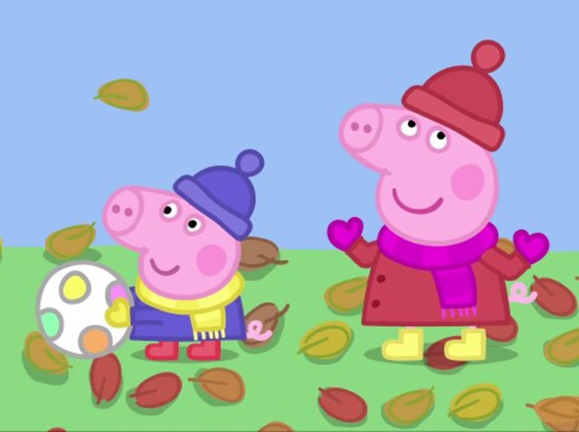 小猪佩奇第4季:秋天的落叶好漂亮啊!