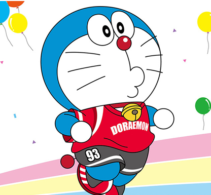 怎样给奔跑的哆啦a梦涂色,简笔画