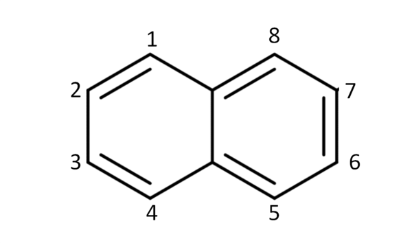 1-氯萘: 2-氯萘: 萘的親電取代反應: 萘的α-位比β-位更易發生塹電