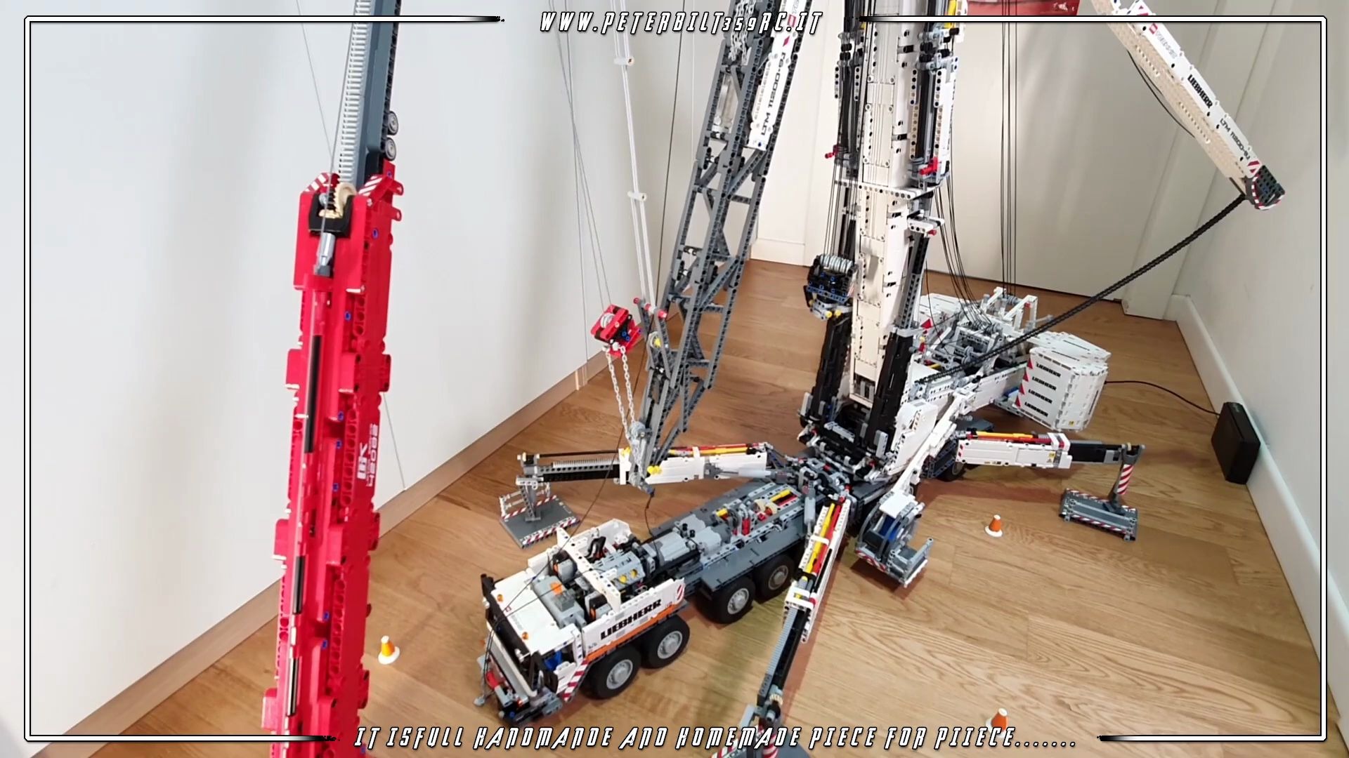 lego technic liebherr ltm 11200 crane weight lifting test