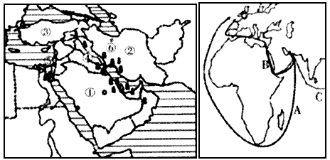 和国家组合正确的是西亚的国家西亚石油运输路线图示西亚产油国空白图