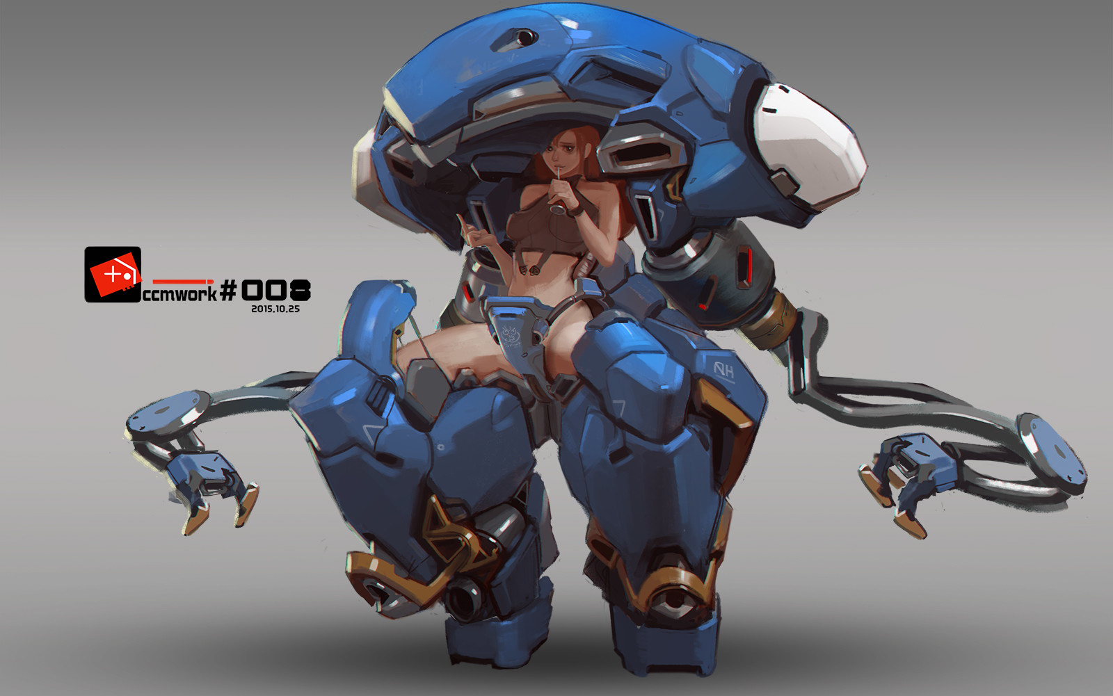 maya 次时代女性机甲模型 制作全流程(包括模型uv 贴图材质渲染)