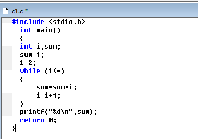 为什么用这个程序无法算出1000的阶乘 C