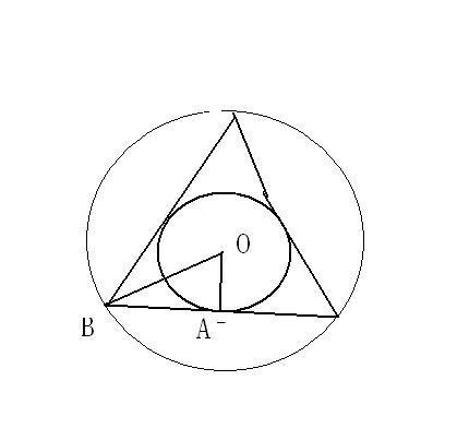 求证:等边三角形外接圆半径是内接圆2倍