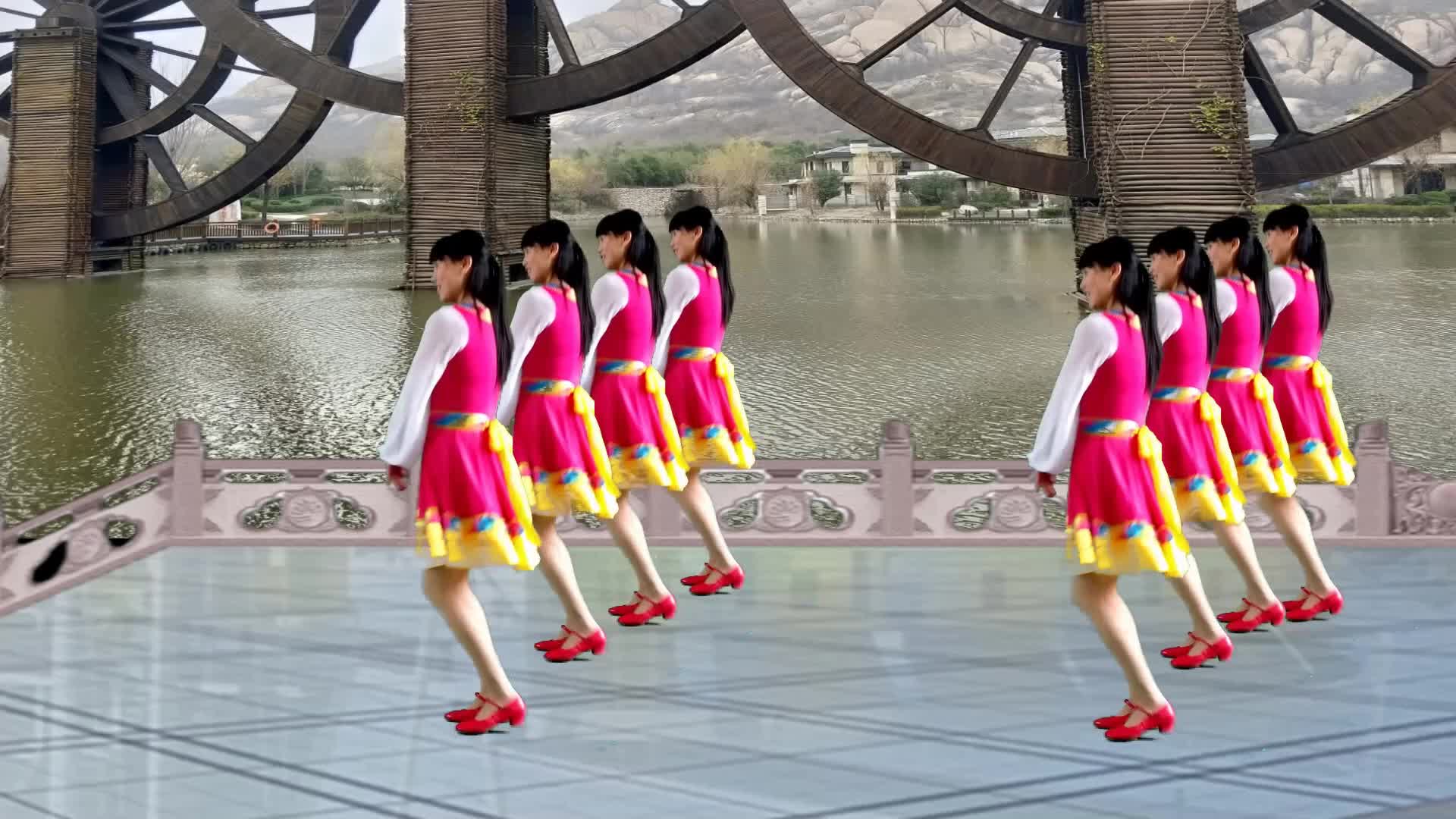 轻盈欢快广场舞《格桑花开》简单好看又好学-阿真广场舞-阿真广场舞
