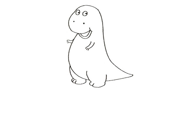 卡通恐龙简笔画可爱3