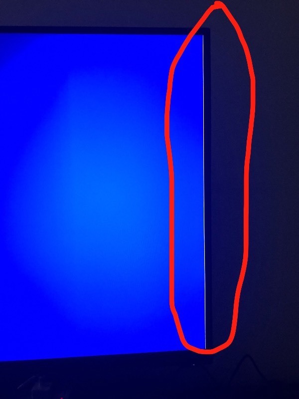 想问下刚买的dell显示器2k 144hz ,右侧有一条白