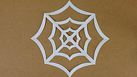 折纸《蜘蛛网》的剪法