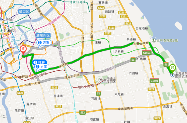 上海浦东机场离浦东汽车站有多远