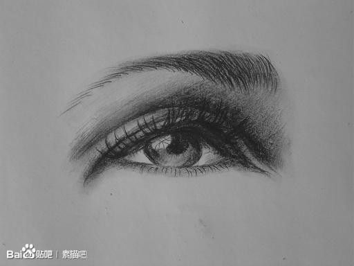 素描睫毛怎么画