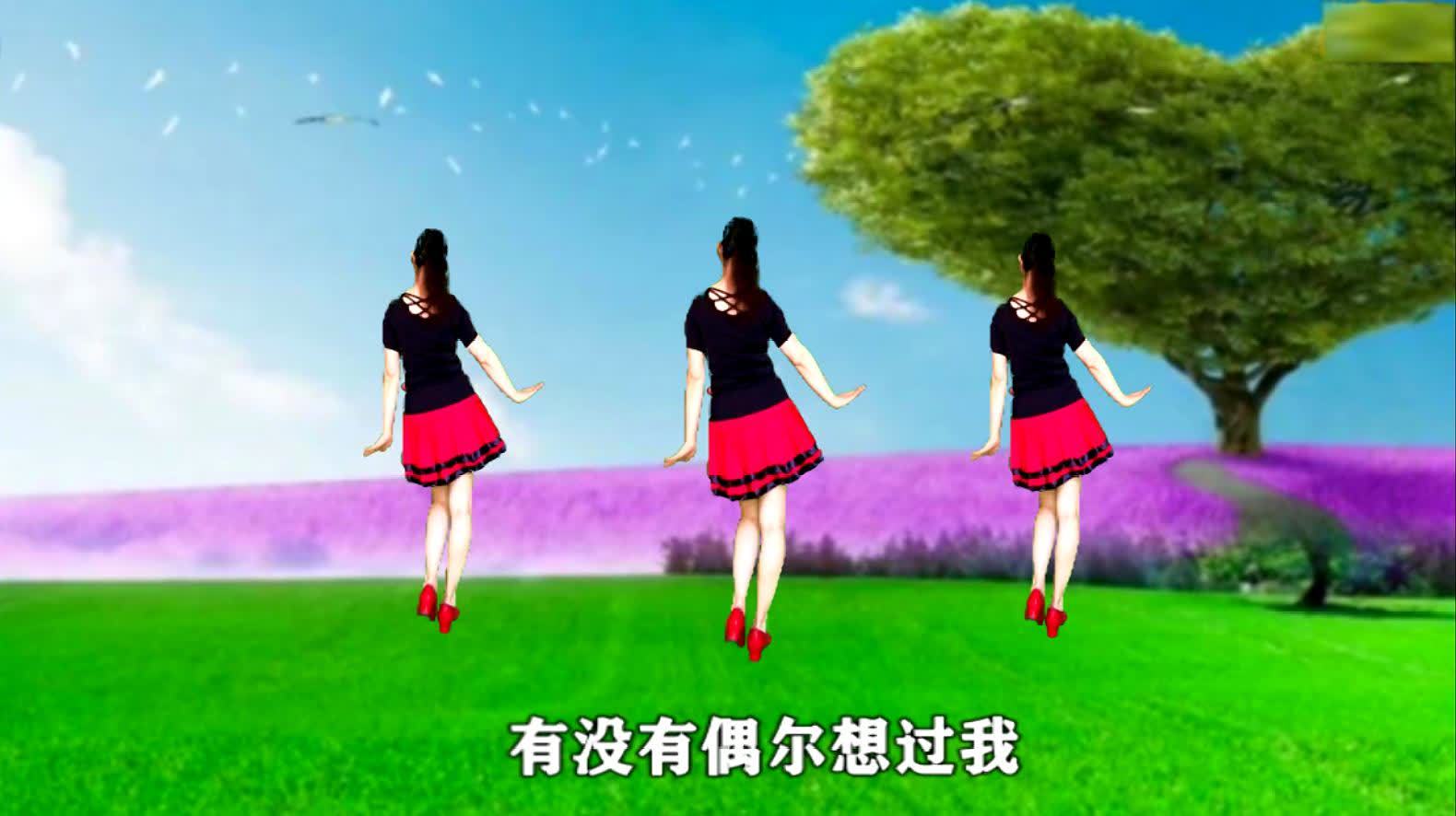 [图]情歌对唱DJ《情歌继续唱》原创广场舞背面,简单优美,好听好看!