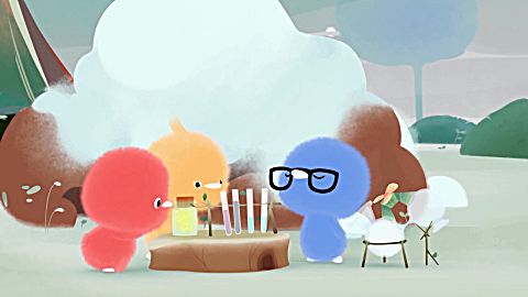 小鸡彩虹 英文版  第三季 第25集小蓝的云墙