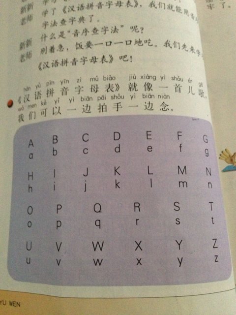 二年级汉语拼音字母表像一首儿歌,怎么读