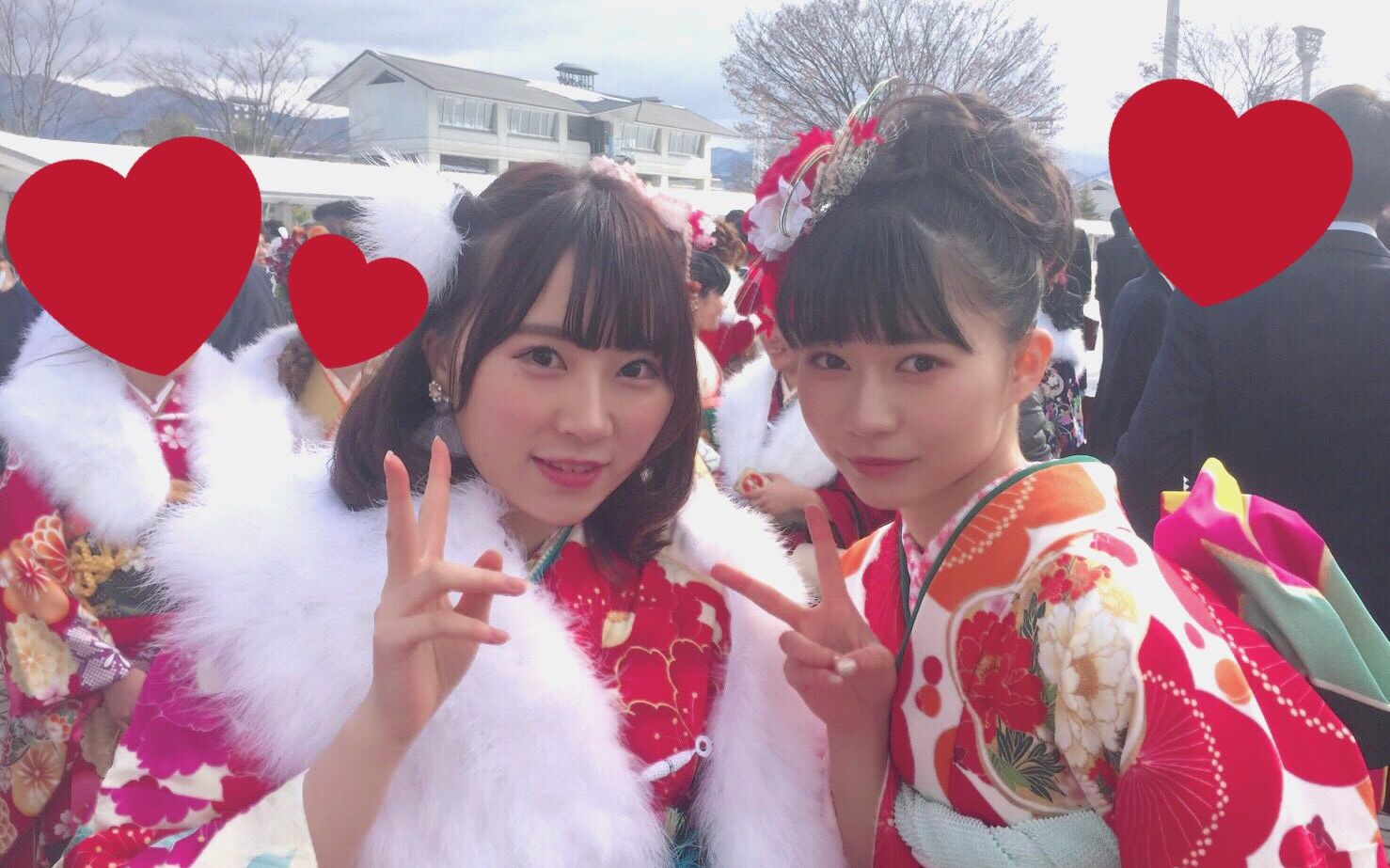 【欅坂46】 长沢菜々香と庄司芽生 成人式 意外入镜