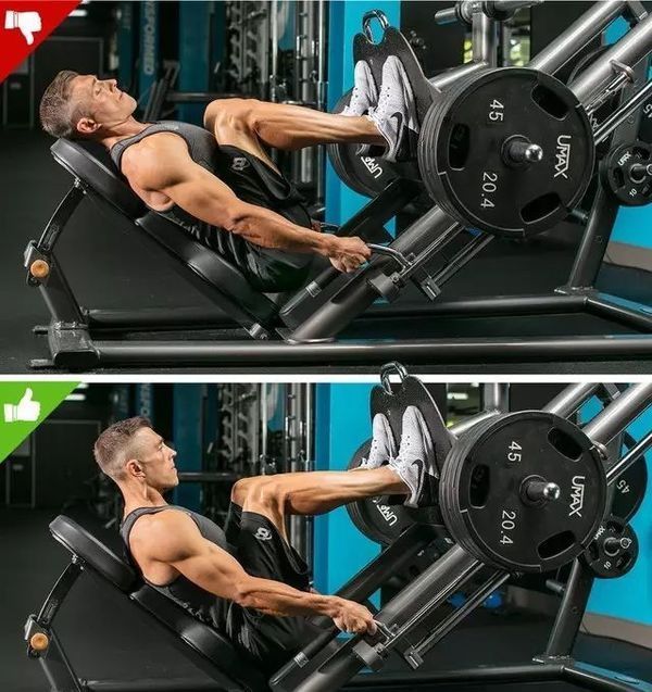 求教斜卧腿举的锻炼量,还有会对腰部有伤害