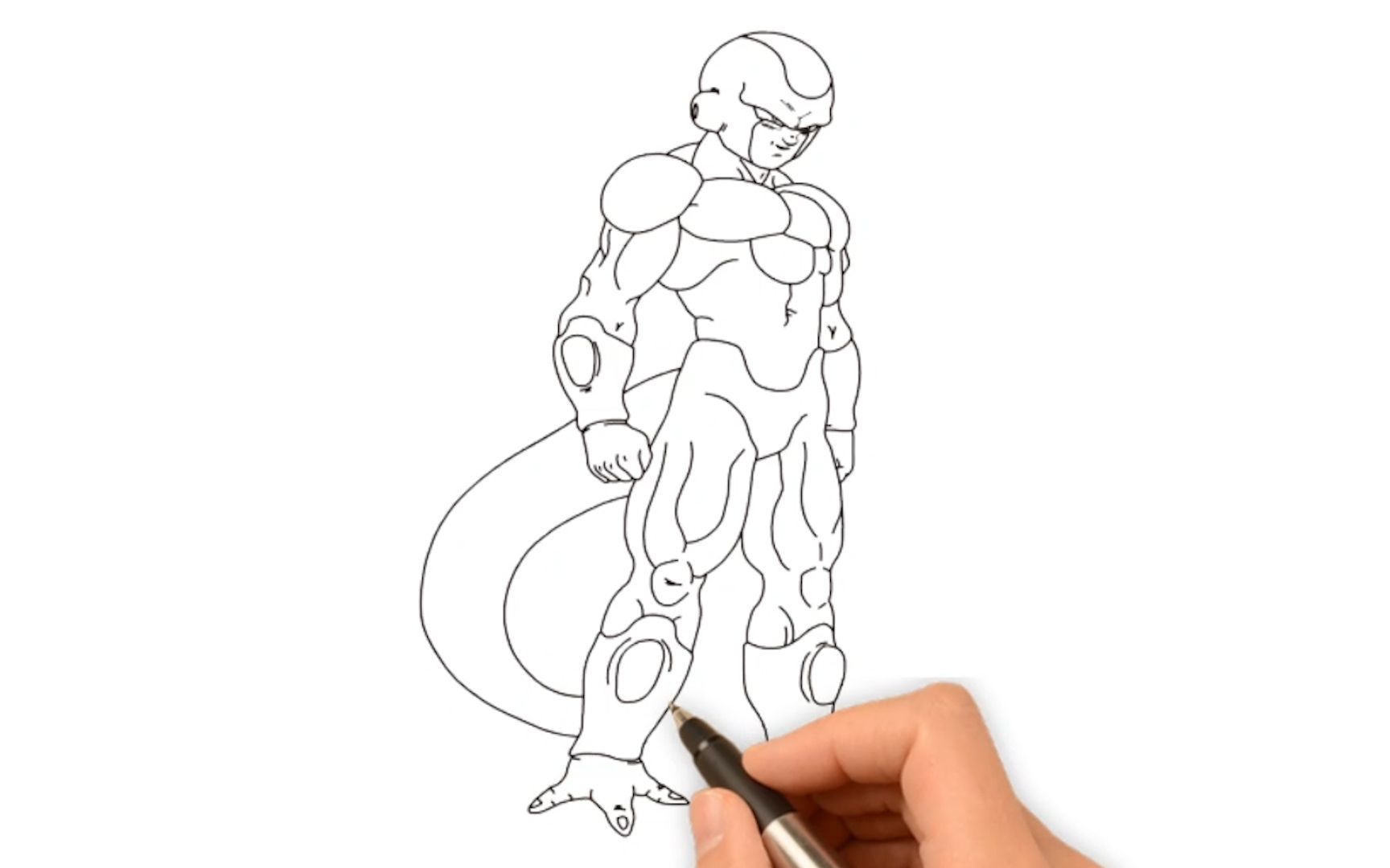 活动龙珠手绘 弗利萨大王的黄金状态堪比超蓝,真帅!