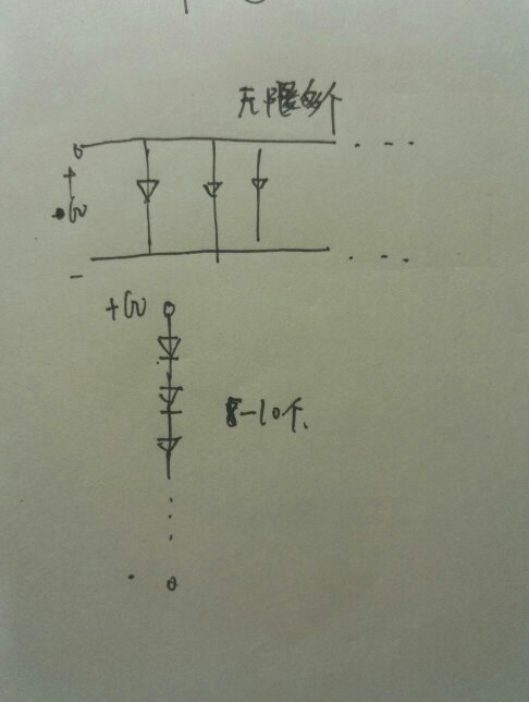 6v左右的直流電可以帶動多少個二極管?