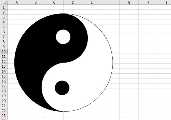 如何在excel用繪圖工具,畫太極圖