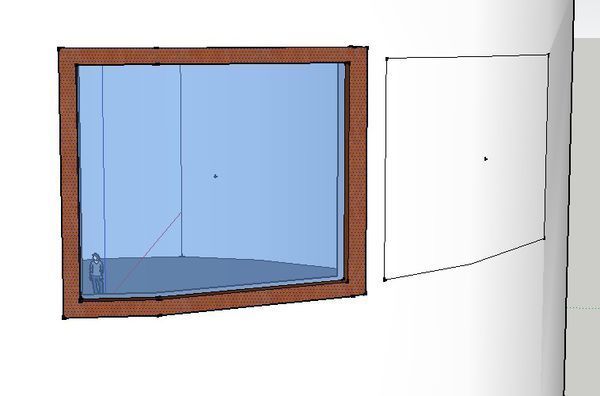 草圖大師弧面做的窗戶為什麼跟正方體上面做的東西一樣做好成組件