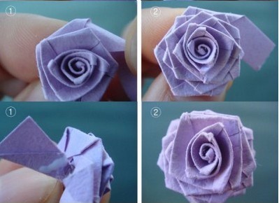 玫瑰花折法,要图片
