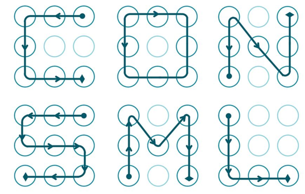 手机简单图案密码大全