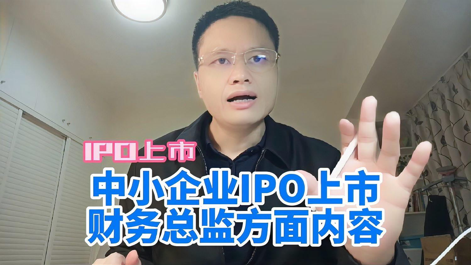 [图]中小企业IPO上市有财务总监方面的内容介绍,财务总监简要工作