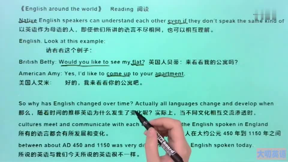 [图]高一英语(必修1)-《English around the world》-课文翻译(rea