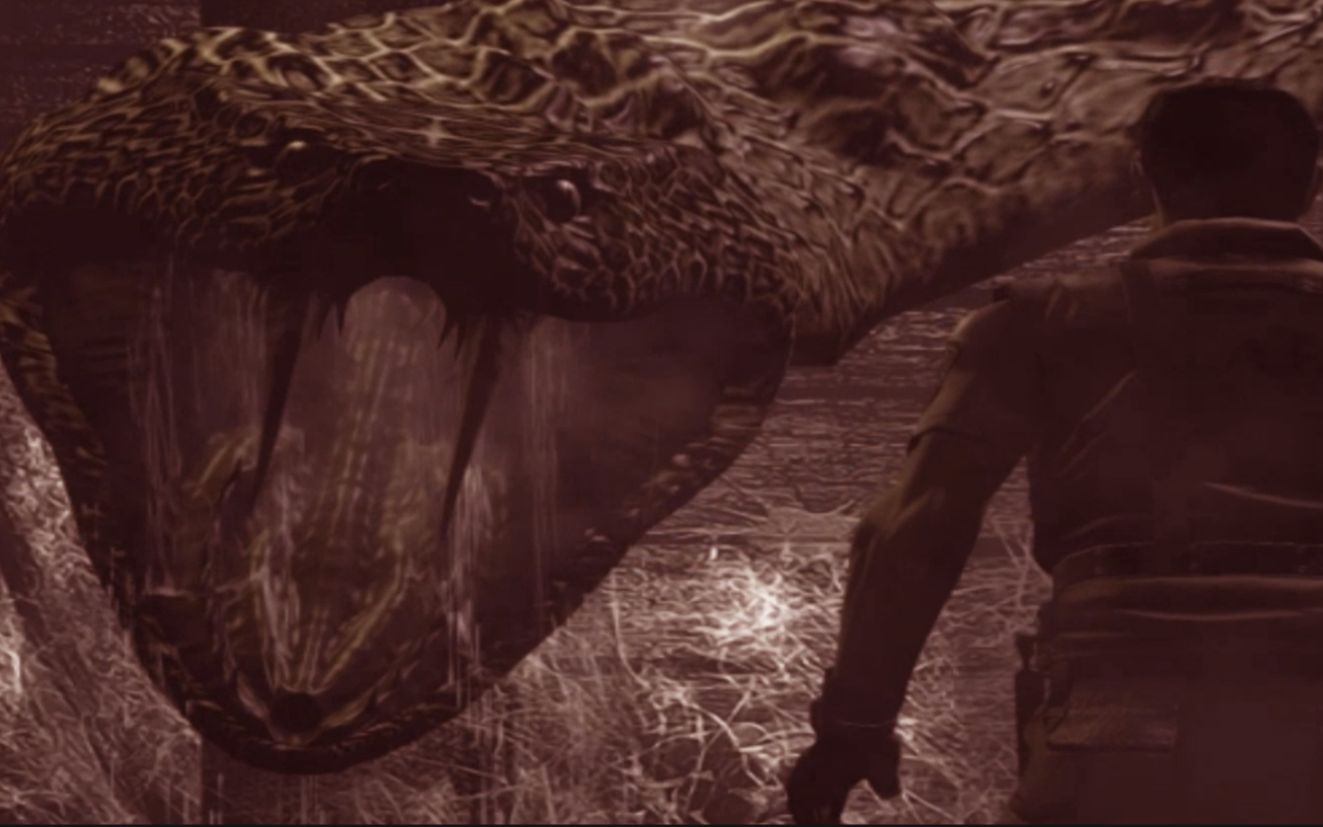 3d立体 b>生化危机重置版 /b>-巨蟒部分效果相当好-需要戴红蓝眼镜