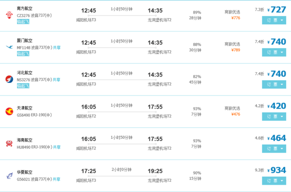 今天西安到贵州机票价多少