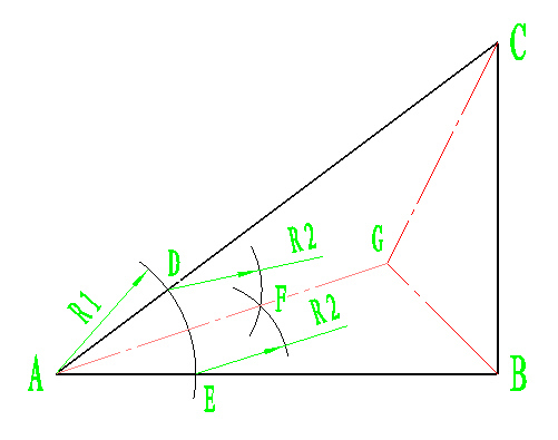 尺规作图怎么画三角形三个内角的角平分线