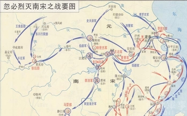 宋元战争的忽必烈南征灭宋