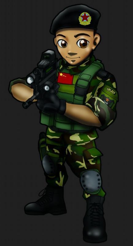 q版 特种兵 卡通特种兵 士兵 战士 漫画