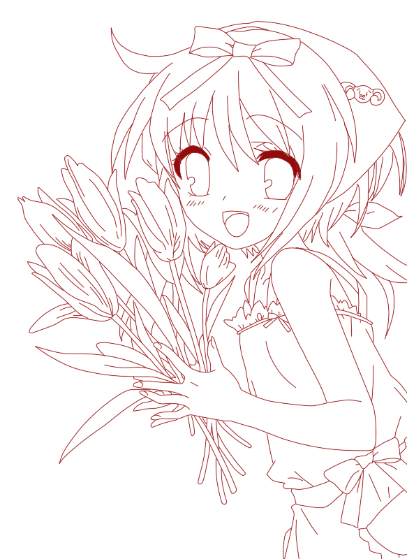 求sai格式的线稿,练习上色用