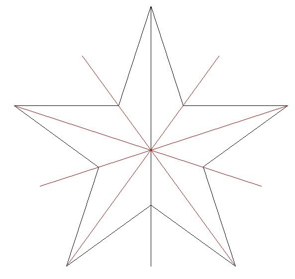 对称五角星图形怎么画图片