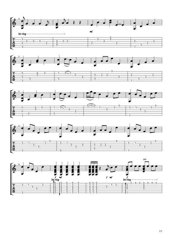 求未闻花名吉他谱简单版