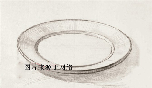 素描盘子怎么画,图片