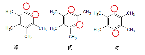3種,前提是取代基相同 考慮空位,空位有鄰間對三種位置關係.