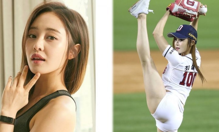 健身女神丨韩国棒球应援萌妹 一字马开球秀翘臀美腿
