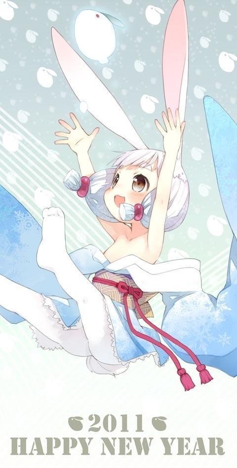 跪求,q版人物带兔耳的动漫头像