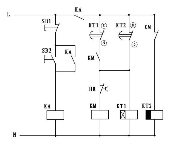 两个时间继电器循环图片