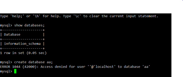 linux下安装mysql成功,但是建数据库和表都没反