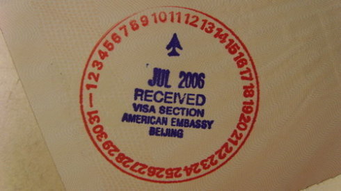 美国签证的拒签章是什么样的