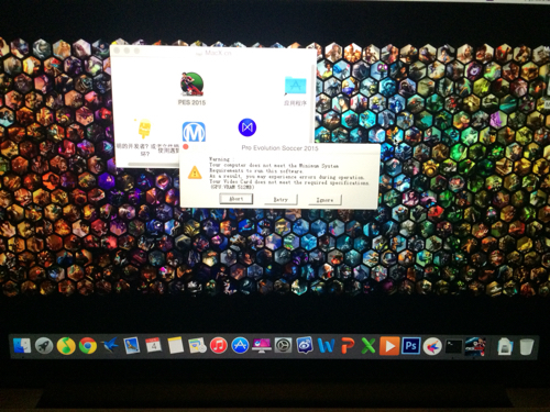 实况2015 for mac ,为什么一直不能设置全屏,不